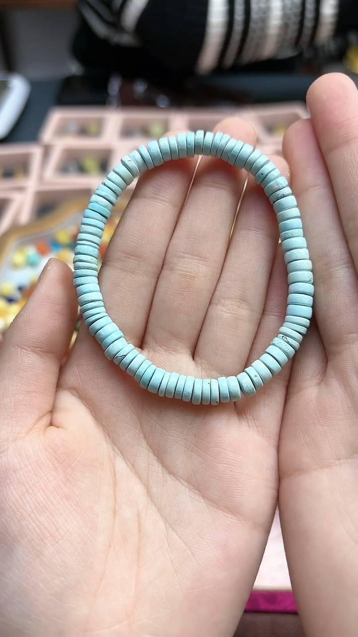 【闪购商品】绿松石手串未镶嵌松石直切6+mm手串*1 ZD