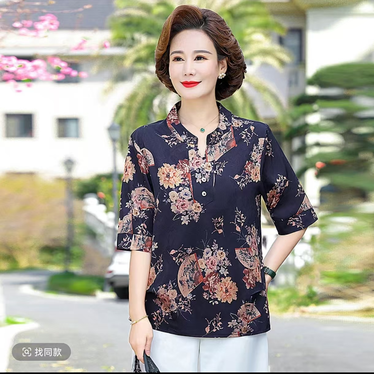 482-大码时尚加大的女装妈妈装洋气夏季薄款