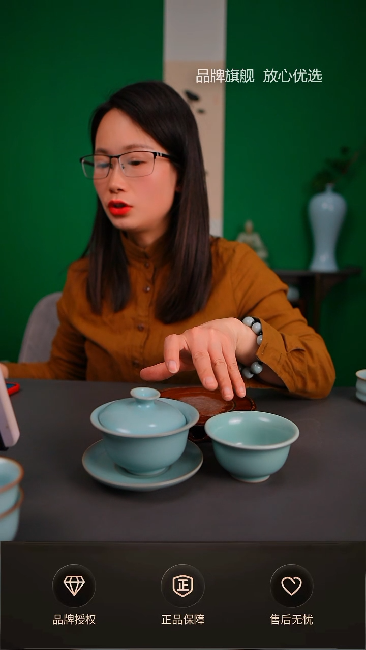 【闪购商品】一级仿古九支钉大元宝盖碗带仿古大压手杯