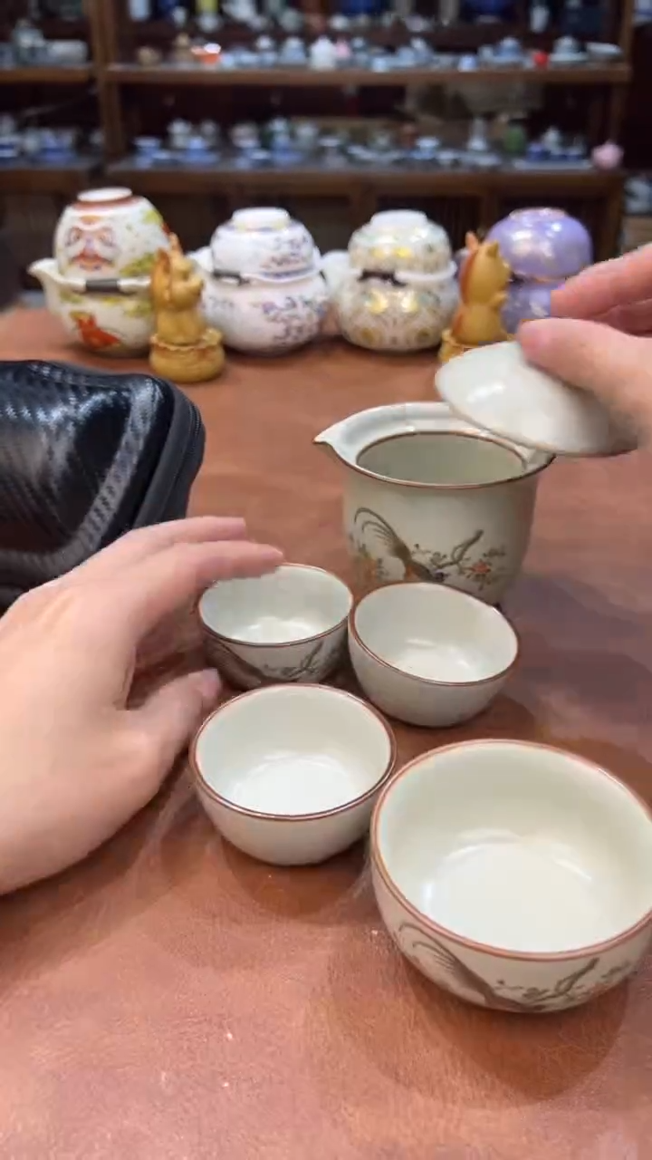 真的很便宜会开片的旅行茶具