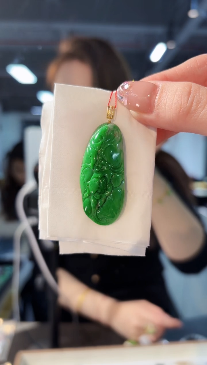 【闪购商品】翡翠颈饰18K金镶嵌缅料A货/支持复检/一件