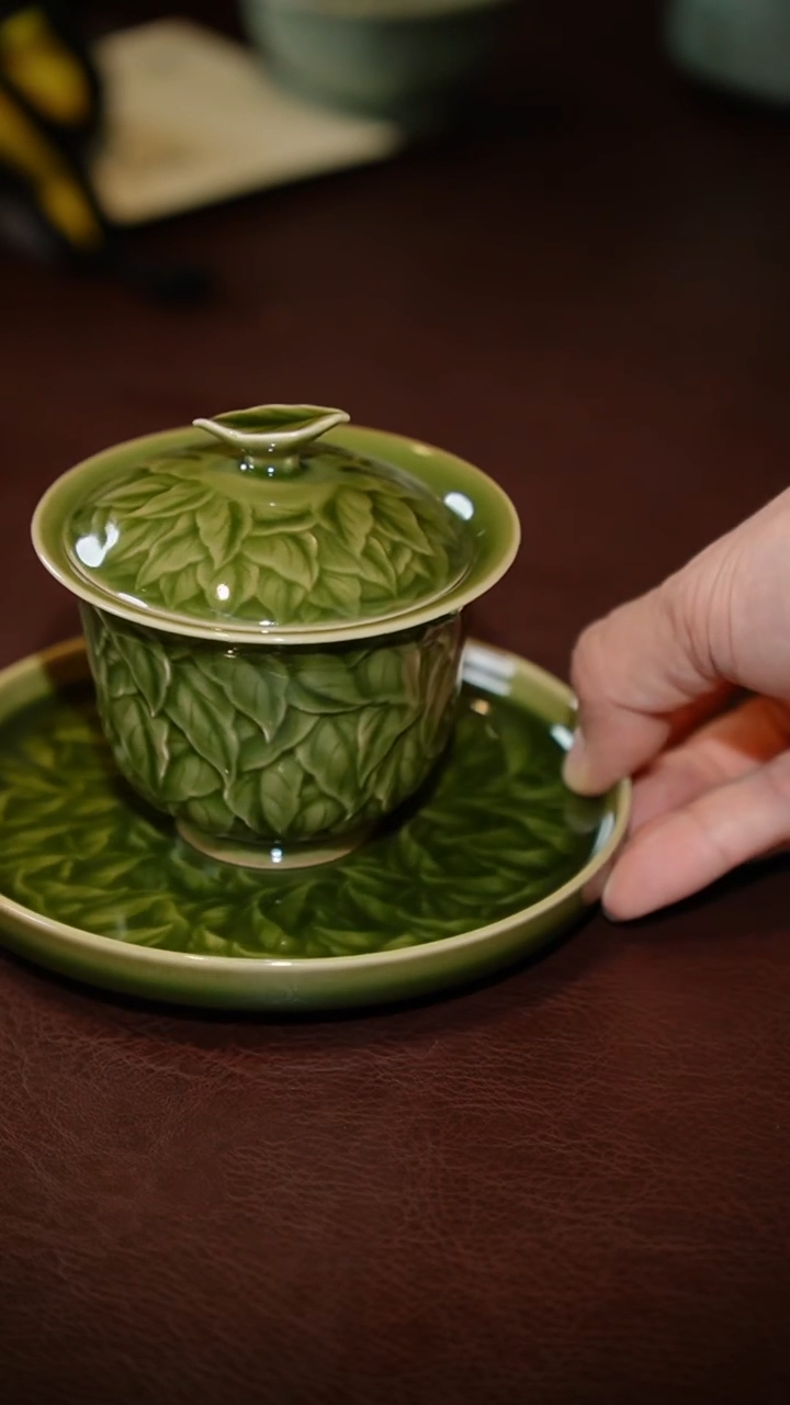 15-10千叶马蹄三才（老釉梅子青 归无）