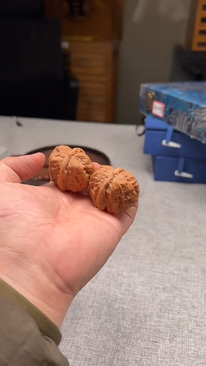 【闪购商品】文玩核桃手串16文玩核桃怀柔蛤蟆头40mm左右