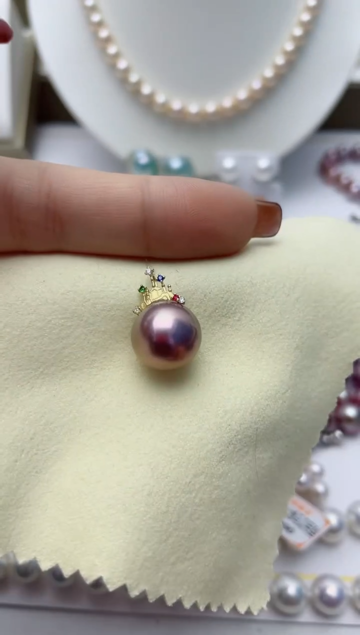 【闪购商品】淡水珍珠颈饰18K金镶嵌W104