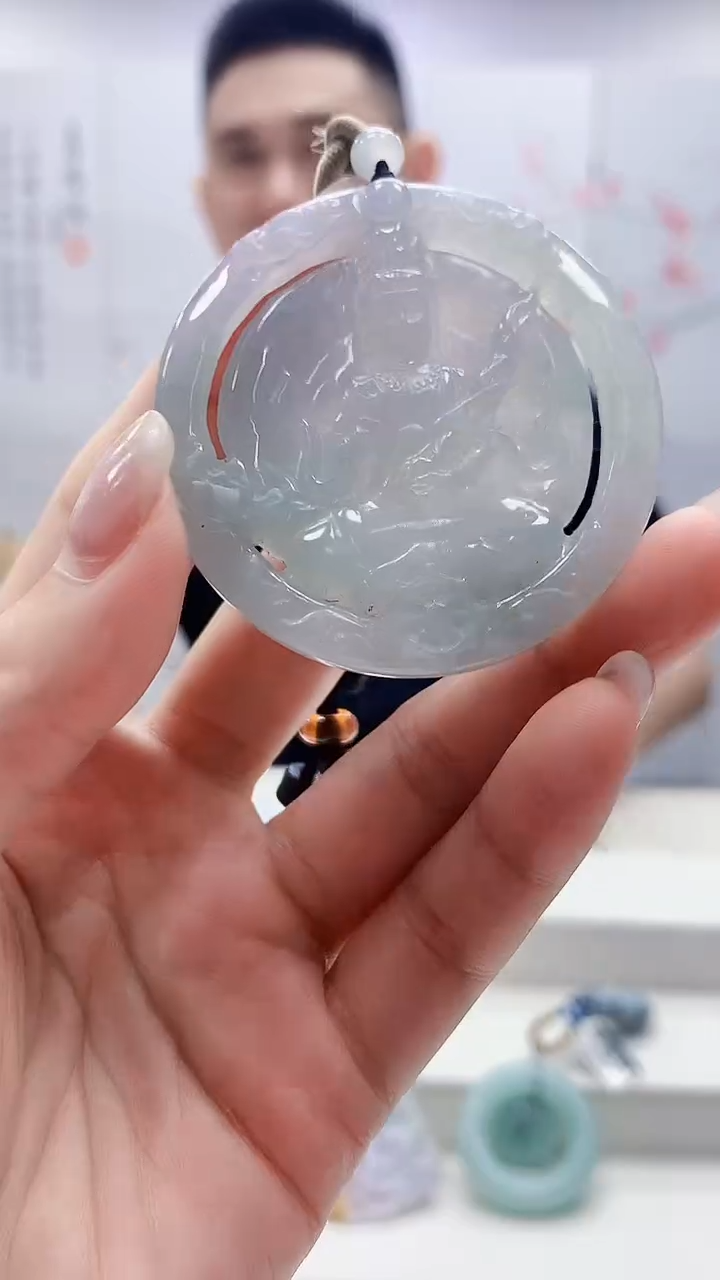 定制翡翠未镶嵌1502lr-毛货挂件70