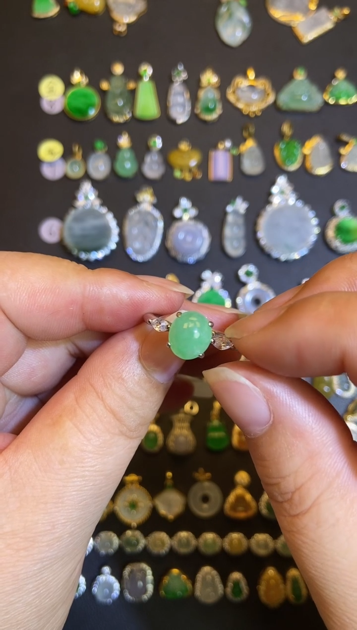 吊坠(不含链)银S925镶嵌翡翠1