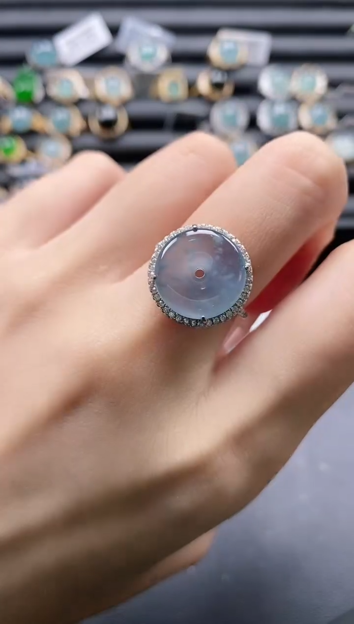 【闪购商品】翡翠戒指银S925镶嵌1111
