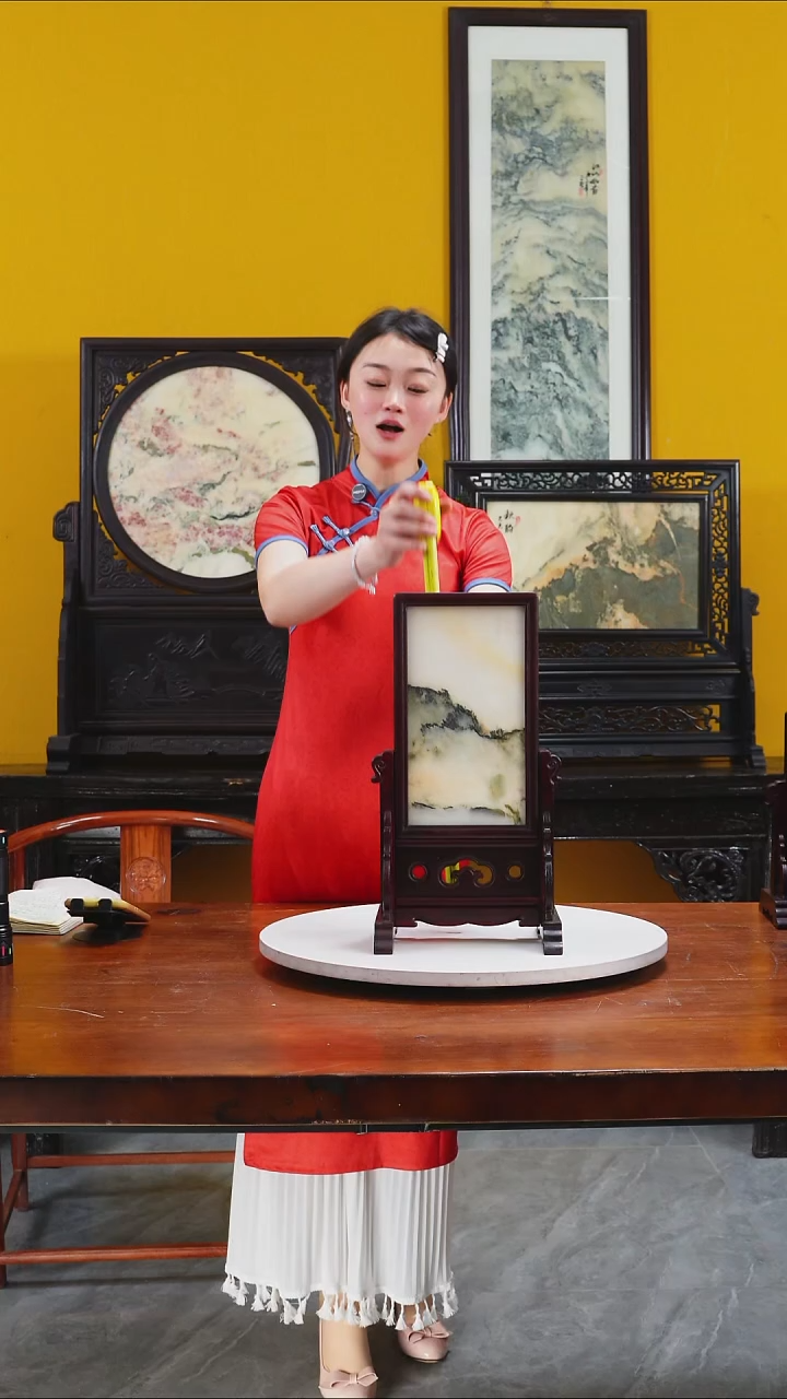 石材天然大理石画摆件