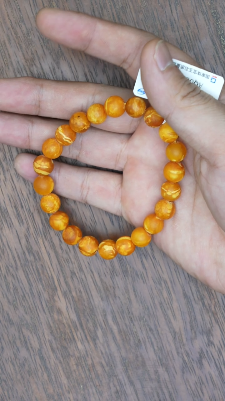 【闪购商品】琥珀裸石未镶嵌老蜡橘皮微瑕手串多样性发其一