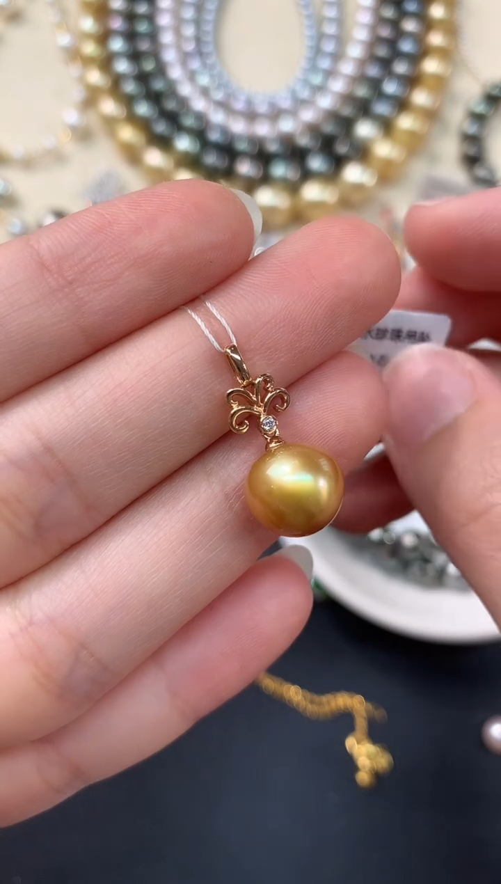 【闪购商品】海水珍珠吊坠(不含链)18K金镶嵌A274|1500