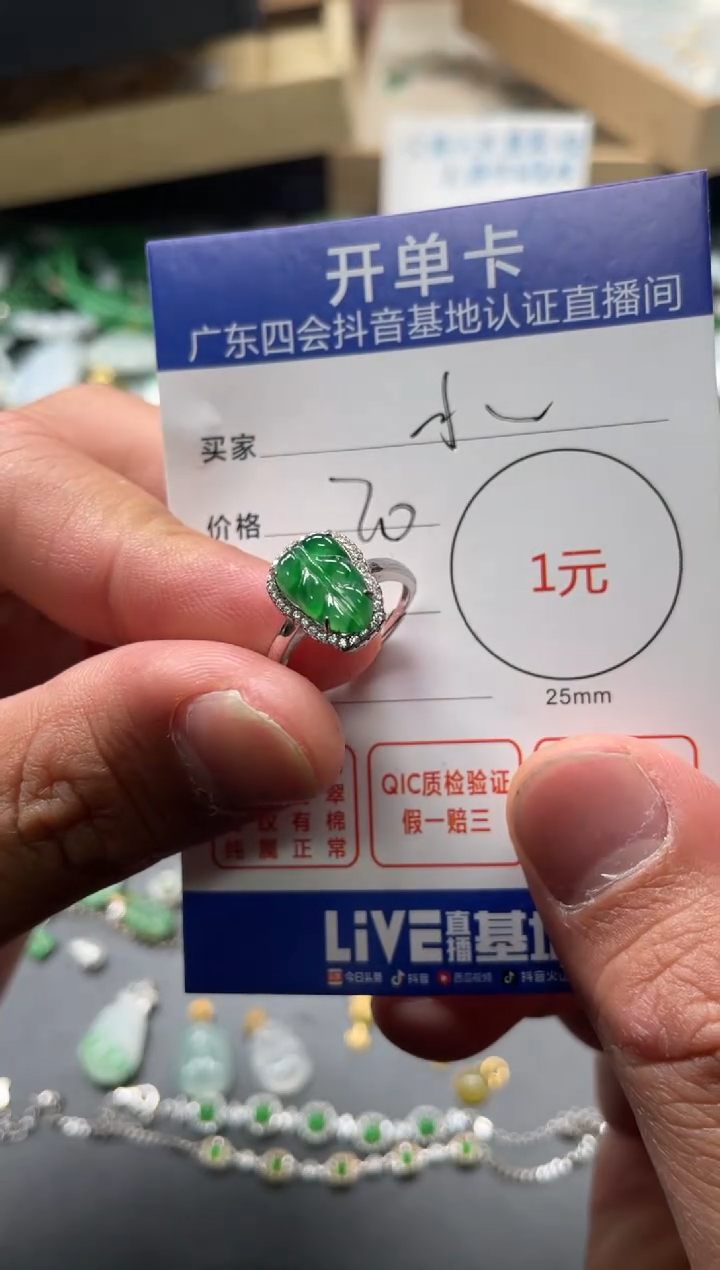 颈饰未镶嵌翡翠小**奇挂件