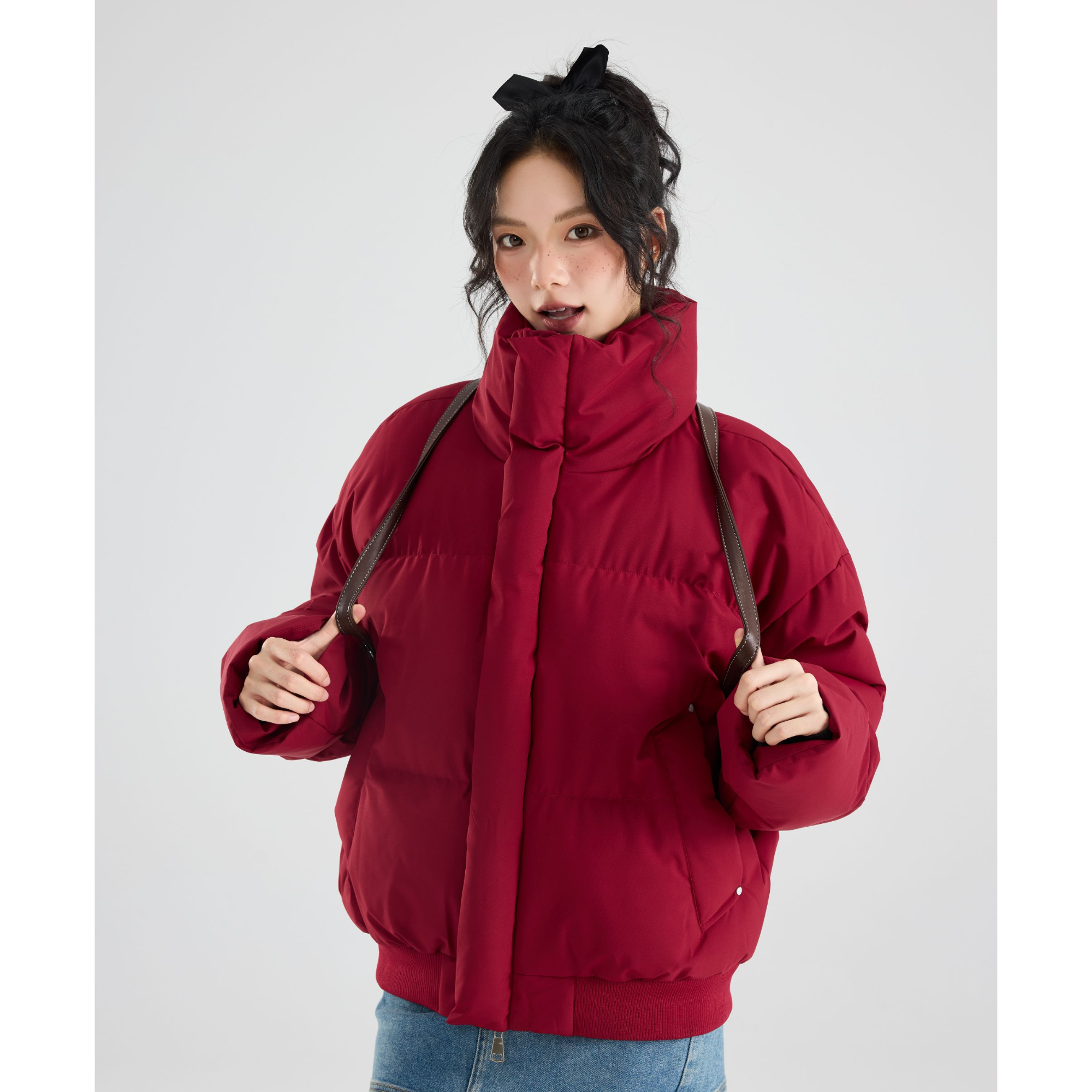 高级感简约防风立领面包服外套宽松保暖抗寒百搭棉衣棉服男女同款