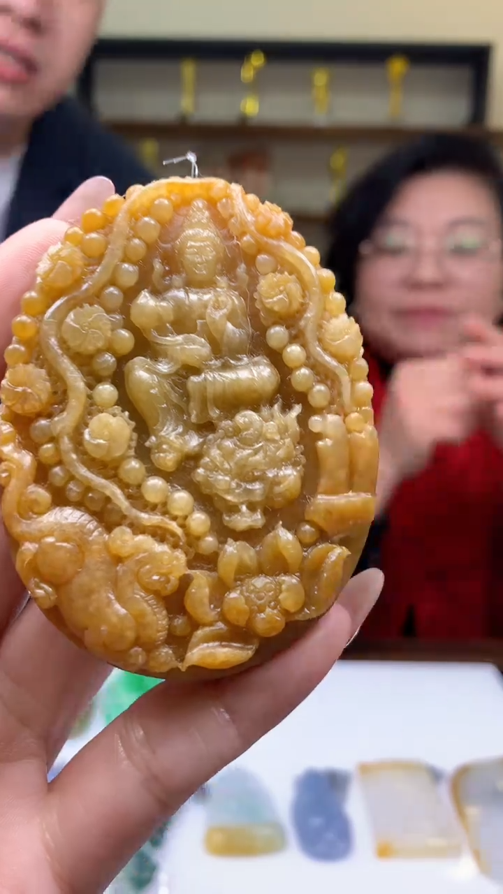 【闪购商品】定制翡翠未镶嵌1071ry-毛货挂件146