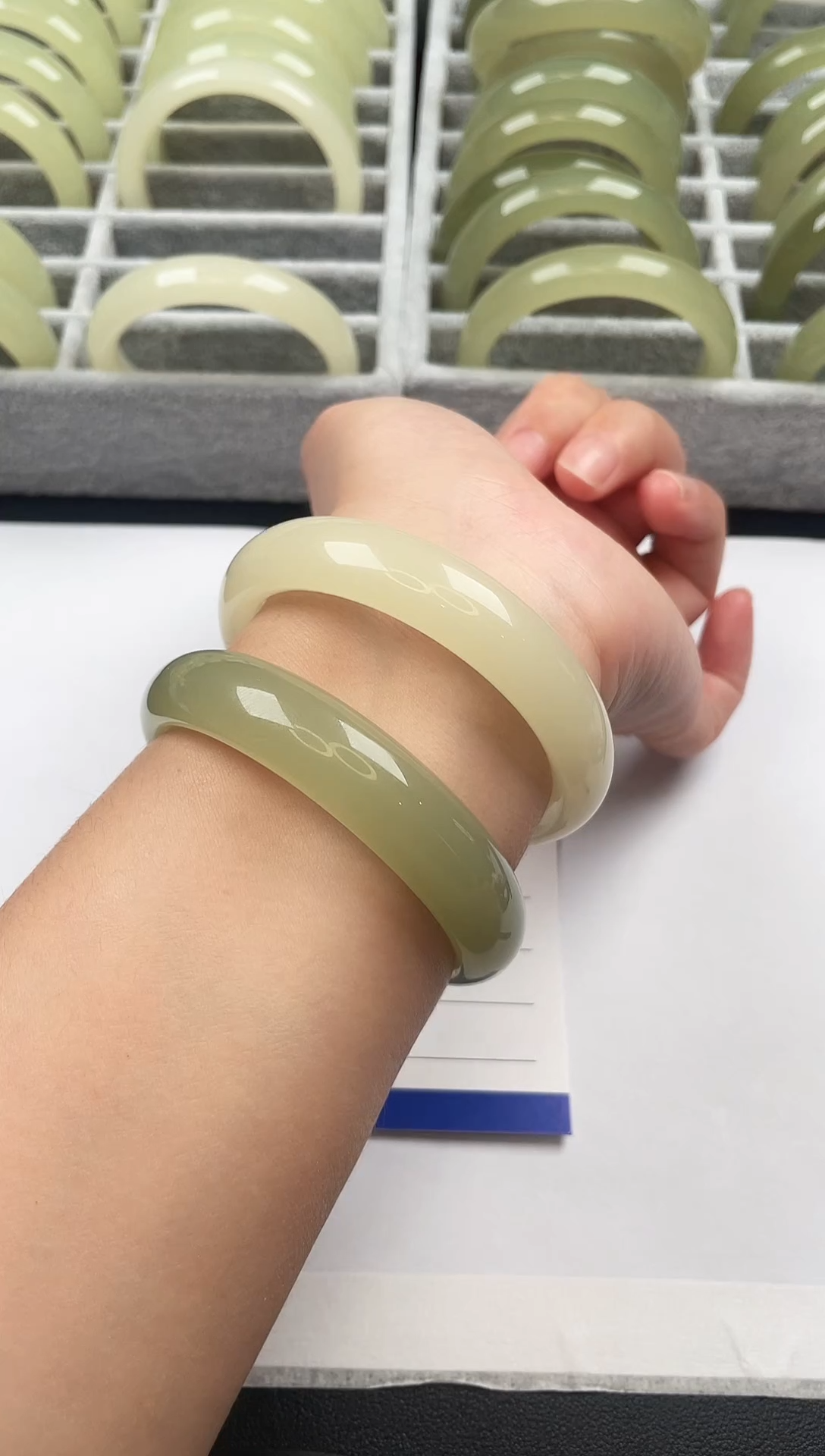 未镶嵌手镯石英质玉圈口58以下