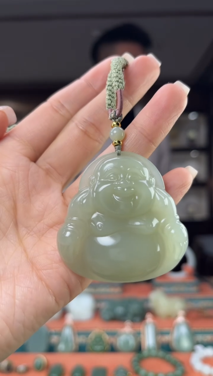 颈饰未镶嵌和田玉佩佩50mm左右