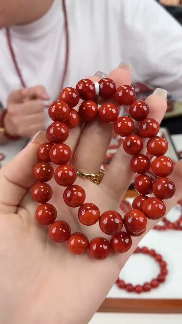 南红玛瑙瓦西手串11+未镶嵌（多样式发其一）
