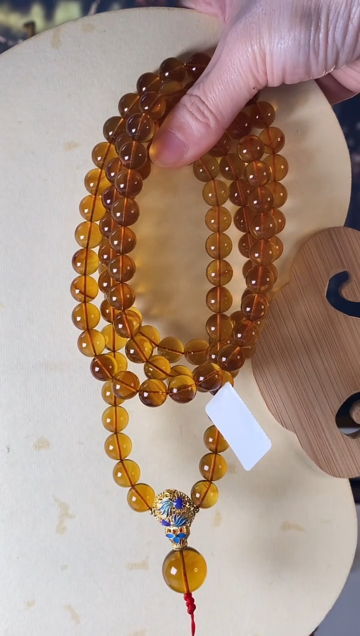 【闪购商品】琥珀颈饰未镶嵌灵草珀108+10+0000