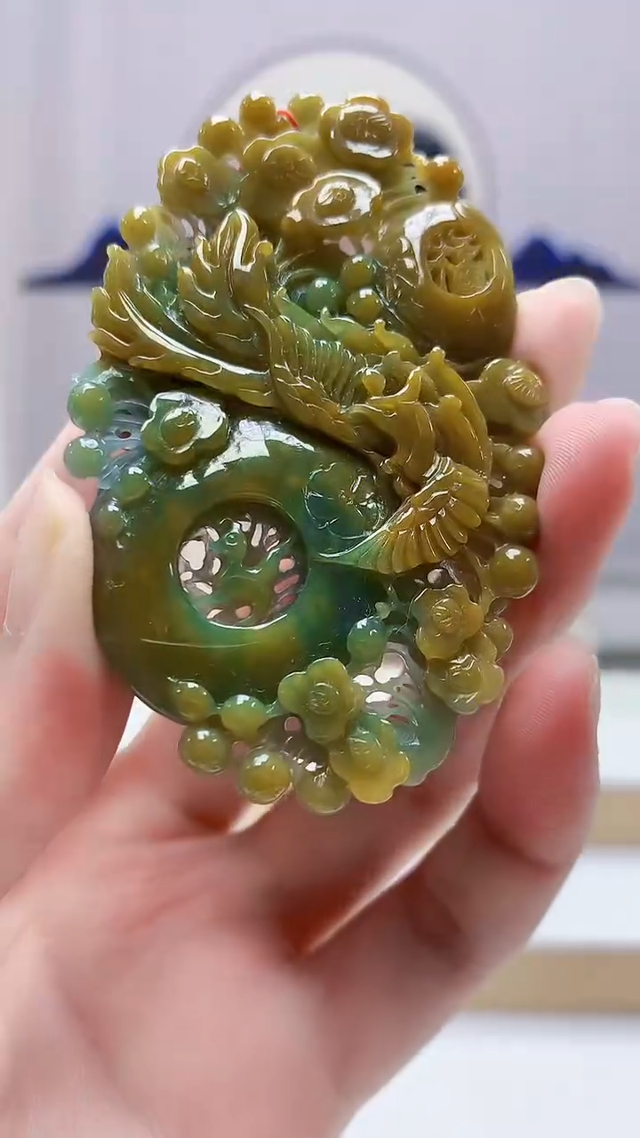 未镶嵌定制翡翠4852zm-毛货挂件86