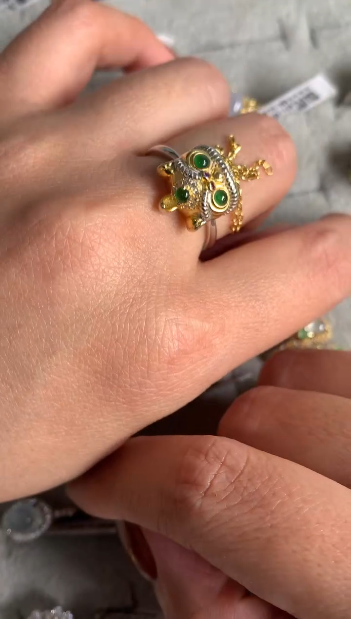 银S925镶嵌戒指翡翠32