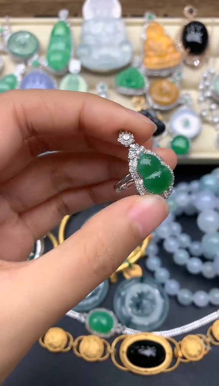 【闪购商品】翡翠戒指18K金镶嵌263-中国好珍宝