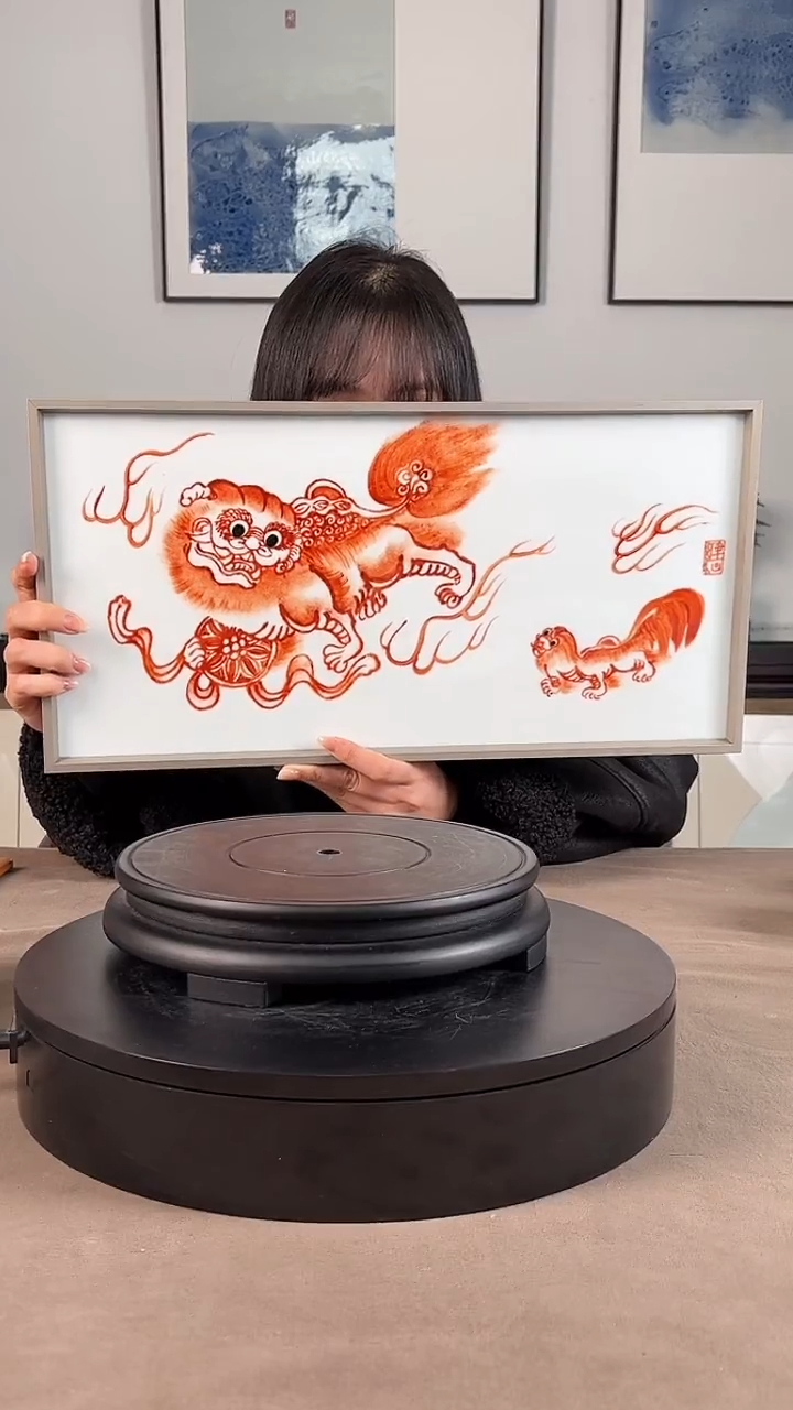 瓷版画陶瓷器世代祥瑞图陶瓷瓷板画