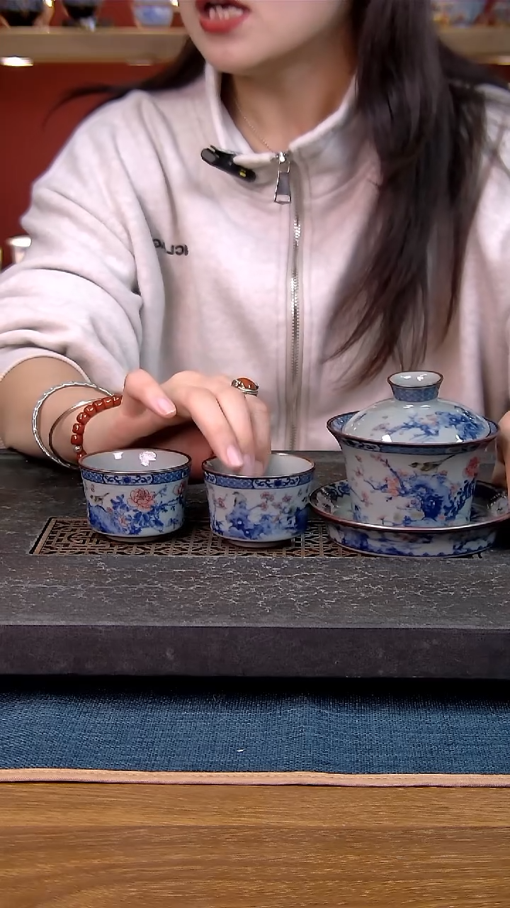 简装家用款3件套 老陶泥开片纹陶瓷茶具