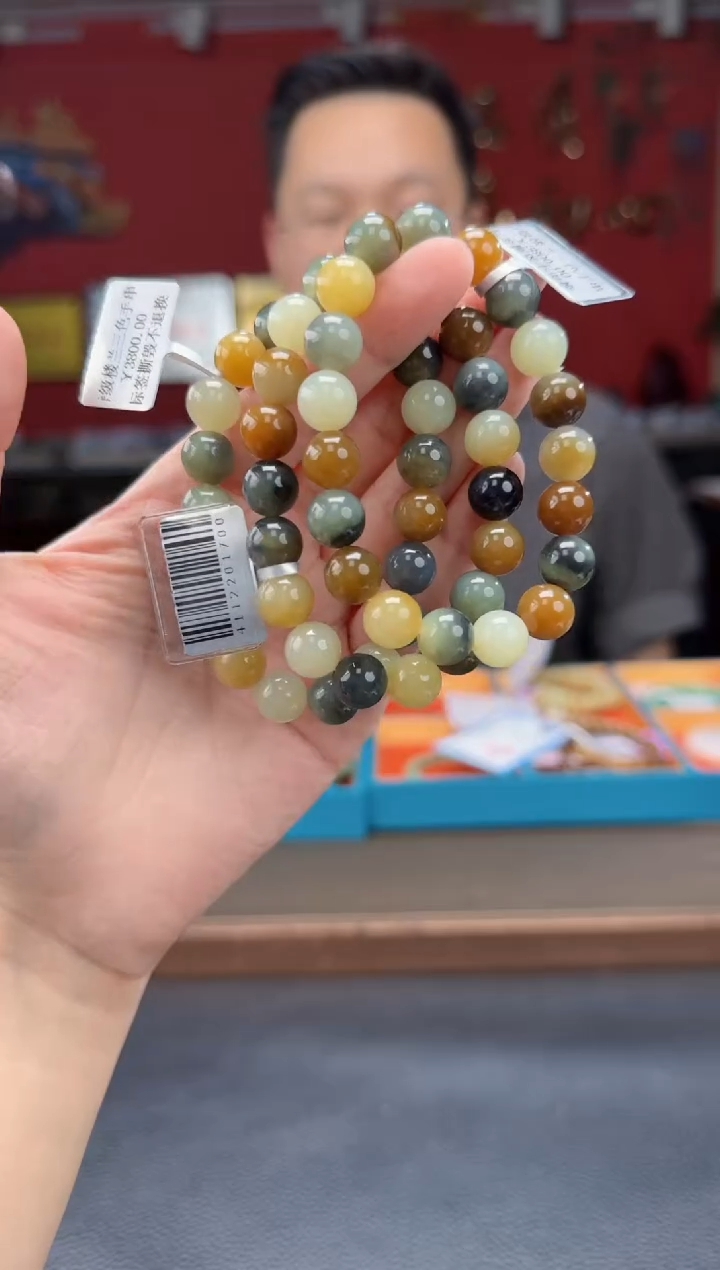 手串未镶嵌和田玉楼兰三色单圈手串 多样性发货拍一发一