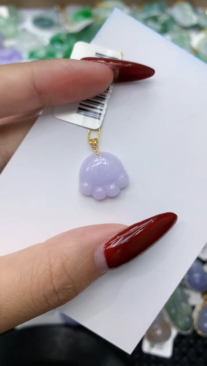 翡翠18K金镶嵌颈饰1111111111