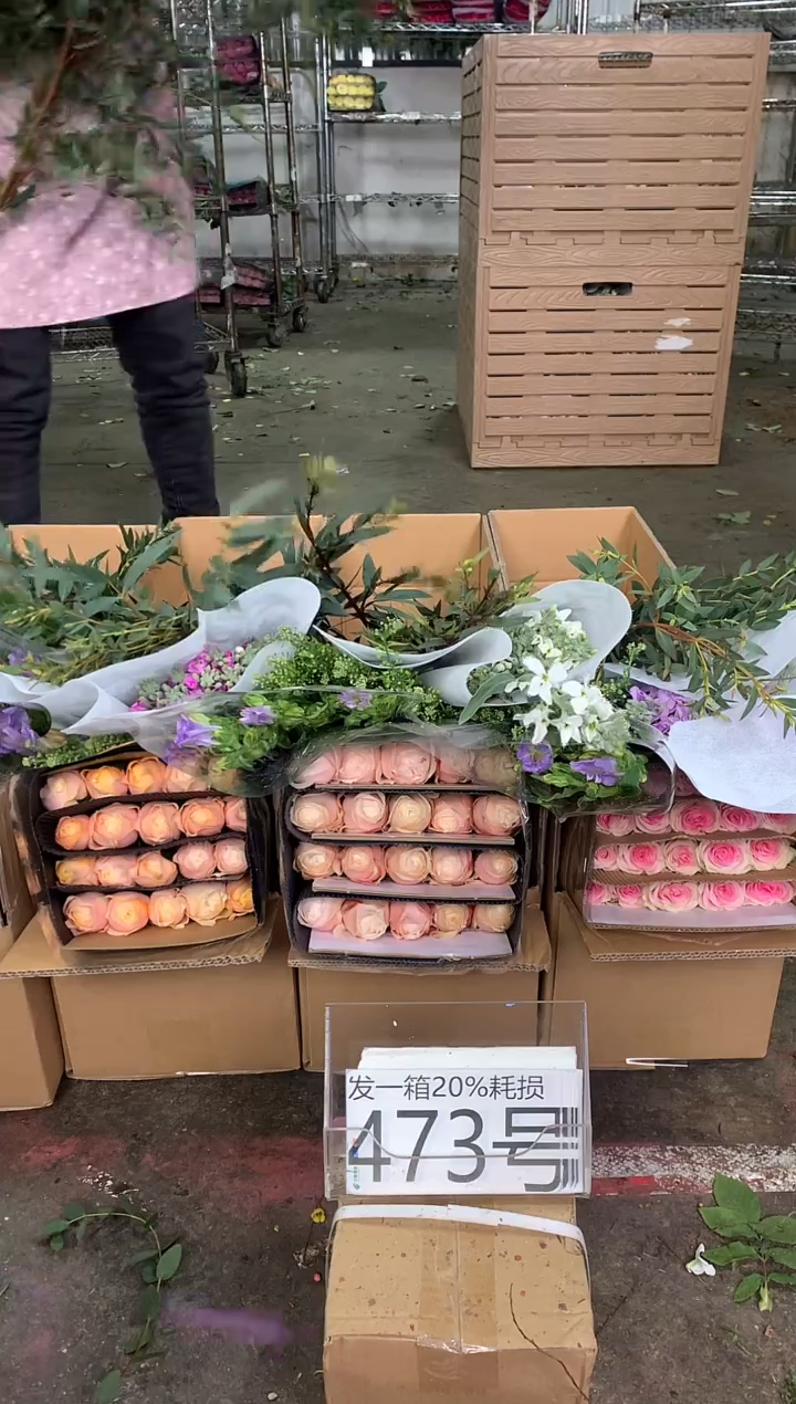 473号♥中通不指定随机颜色含20%耗损发一箱鲜花