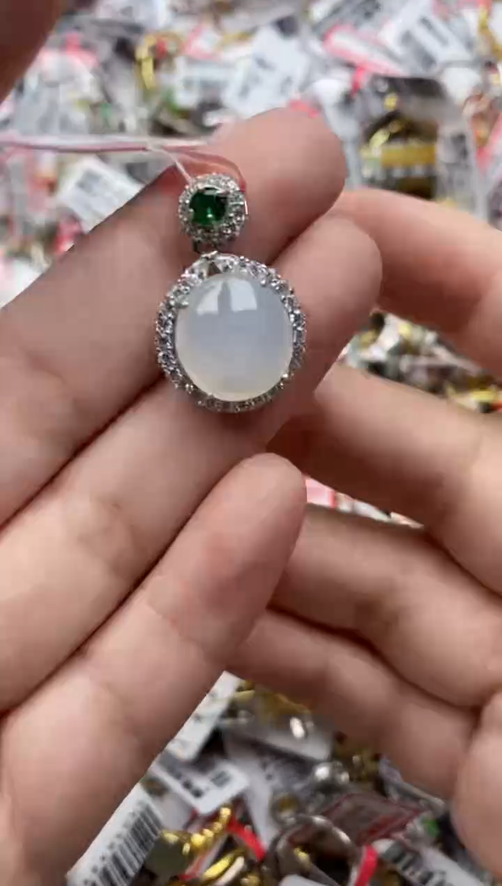 【闪购商品】翡翠戒指银S925镶嵌88888---6