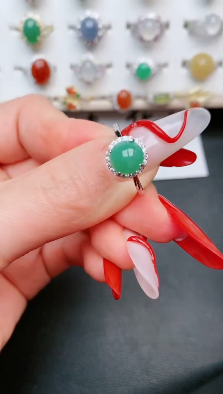 【闪购商品】翡翠戒指银S925镶嵌.....
