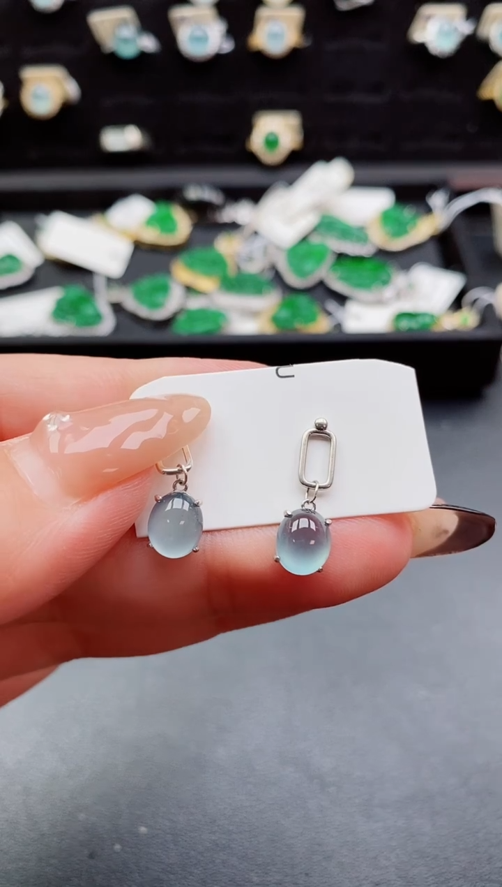 银S925镶嵌戒指翡翠1