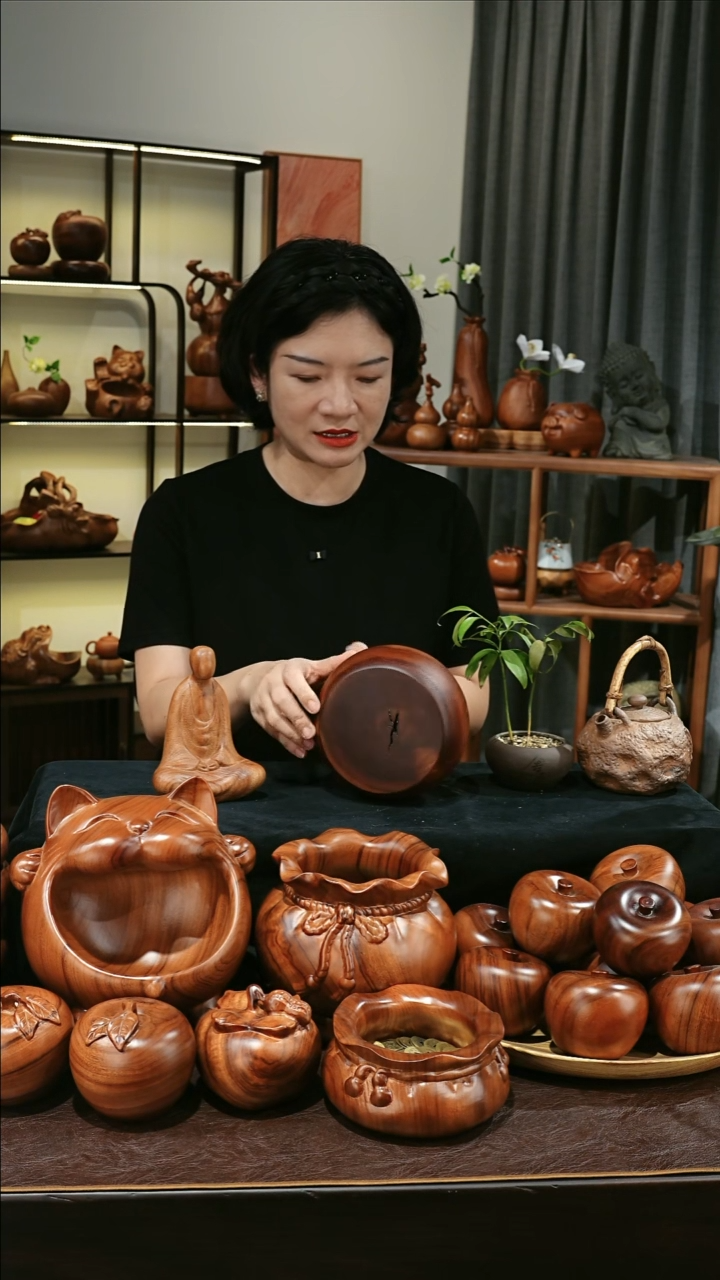 木16公分香樟木手工底座2486