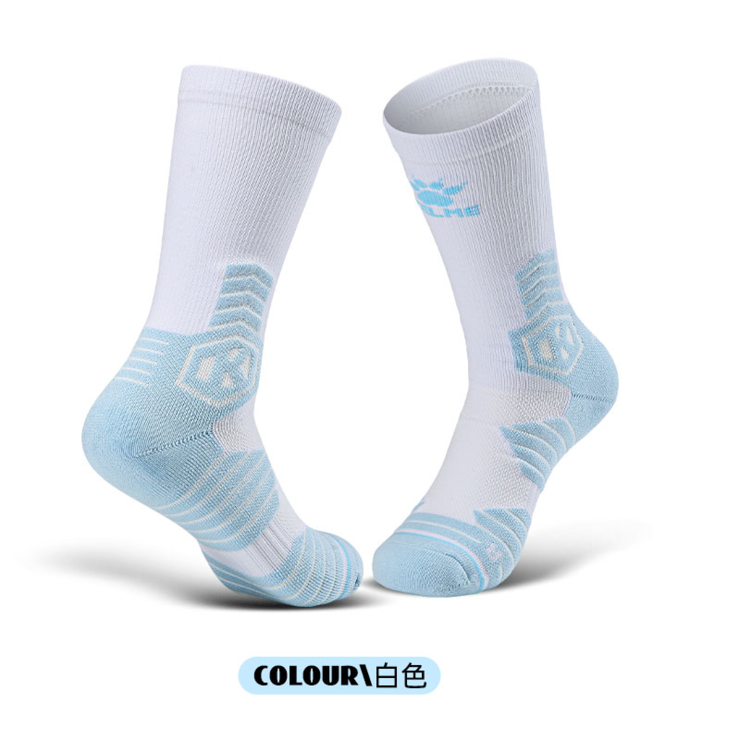 KELME/卡尔美男足球跑步训练篮球袜中筒毛巾底缓震防滑8302WZ5032