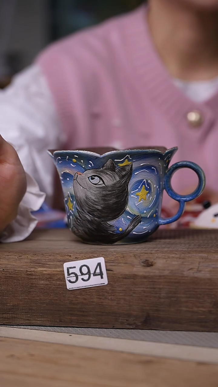 【闪购商品】瓷片新品！设计师款手绘/咖啡杯 羽川