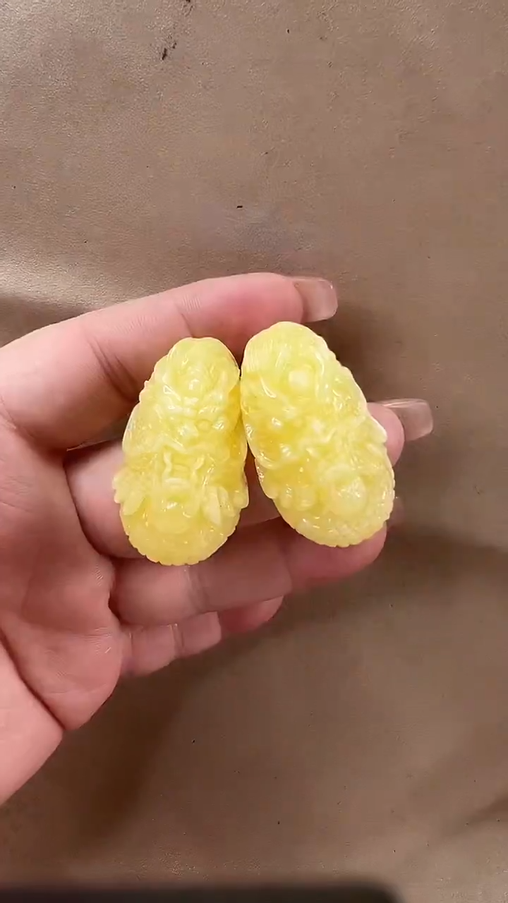 琥珀颈饰未镶嵌耳环