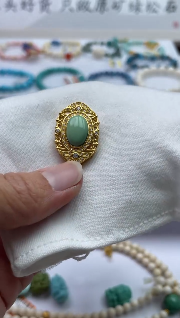 未镶嵌绿松石珠宝奇石L****）95