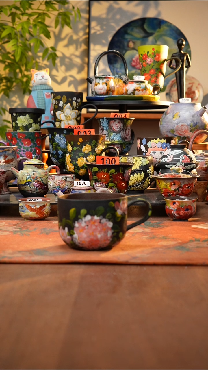 瓷片景德镇手工手绘1047