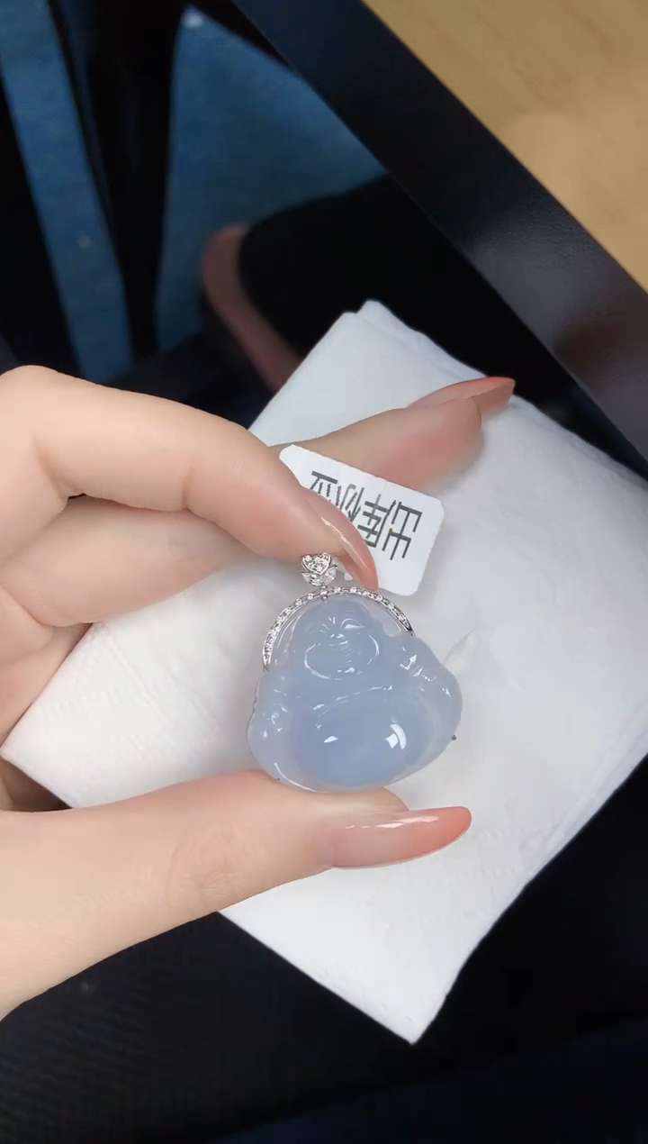 【闪购商品】翡翠颈饰18K金镶嵌天然缅甸翡翠A货