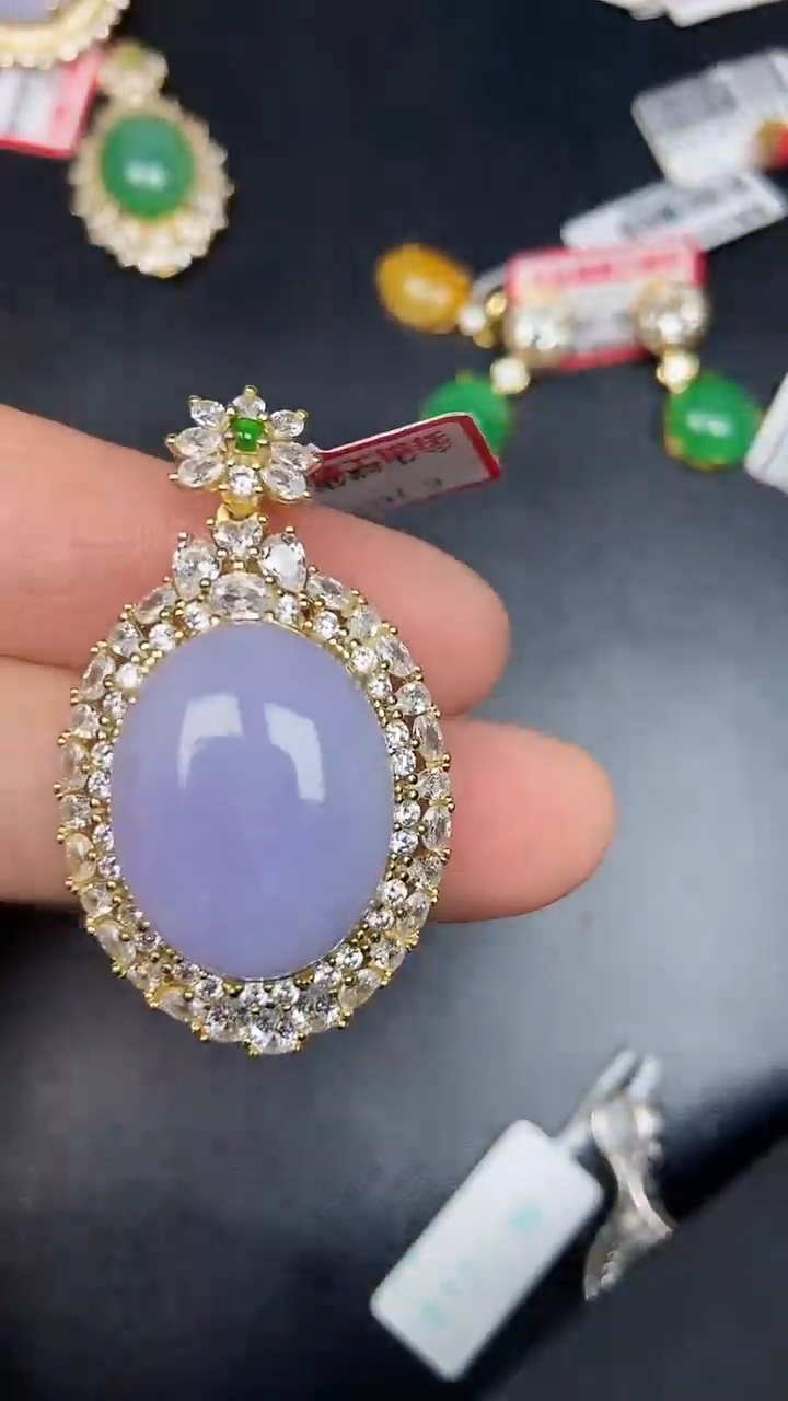 银S925镶嵌戒指翡翠3140