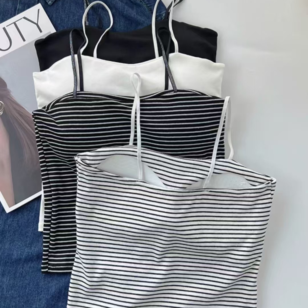 【孤品扣号链接】春夏新品，性感纯欲美背吊带打底百搭修身通勤