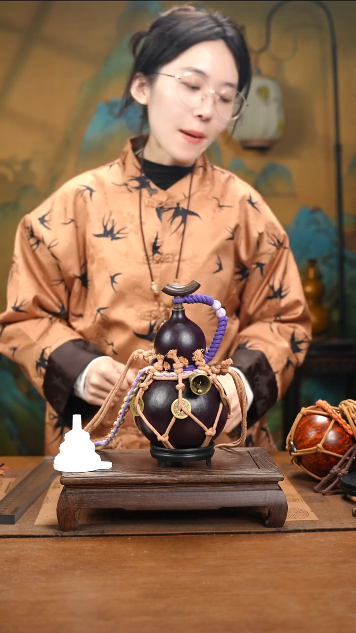 XL100网兜款大漆酒葫芦（现货现发）