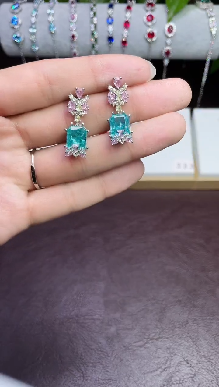 合金合成钻石耳饰耳坠