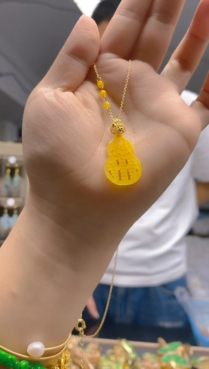 【闪购商品】翡翠耳饰合金0137翡翠锁骨链