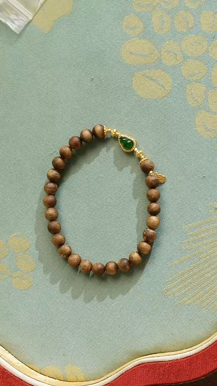 合金石英石木珠手链