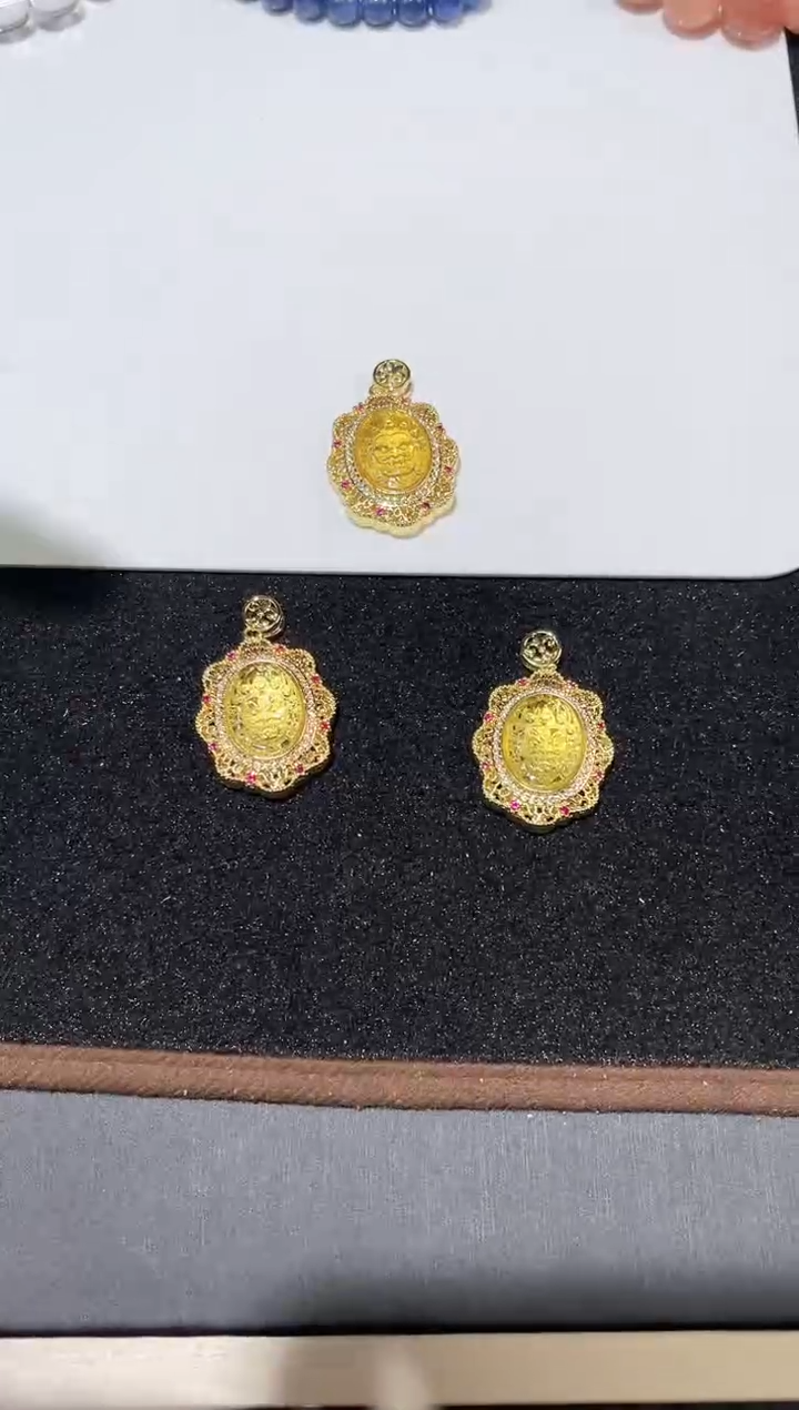 未镶嵌手链水晶24号金珀大黑天雕刻吊坠