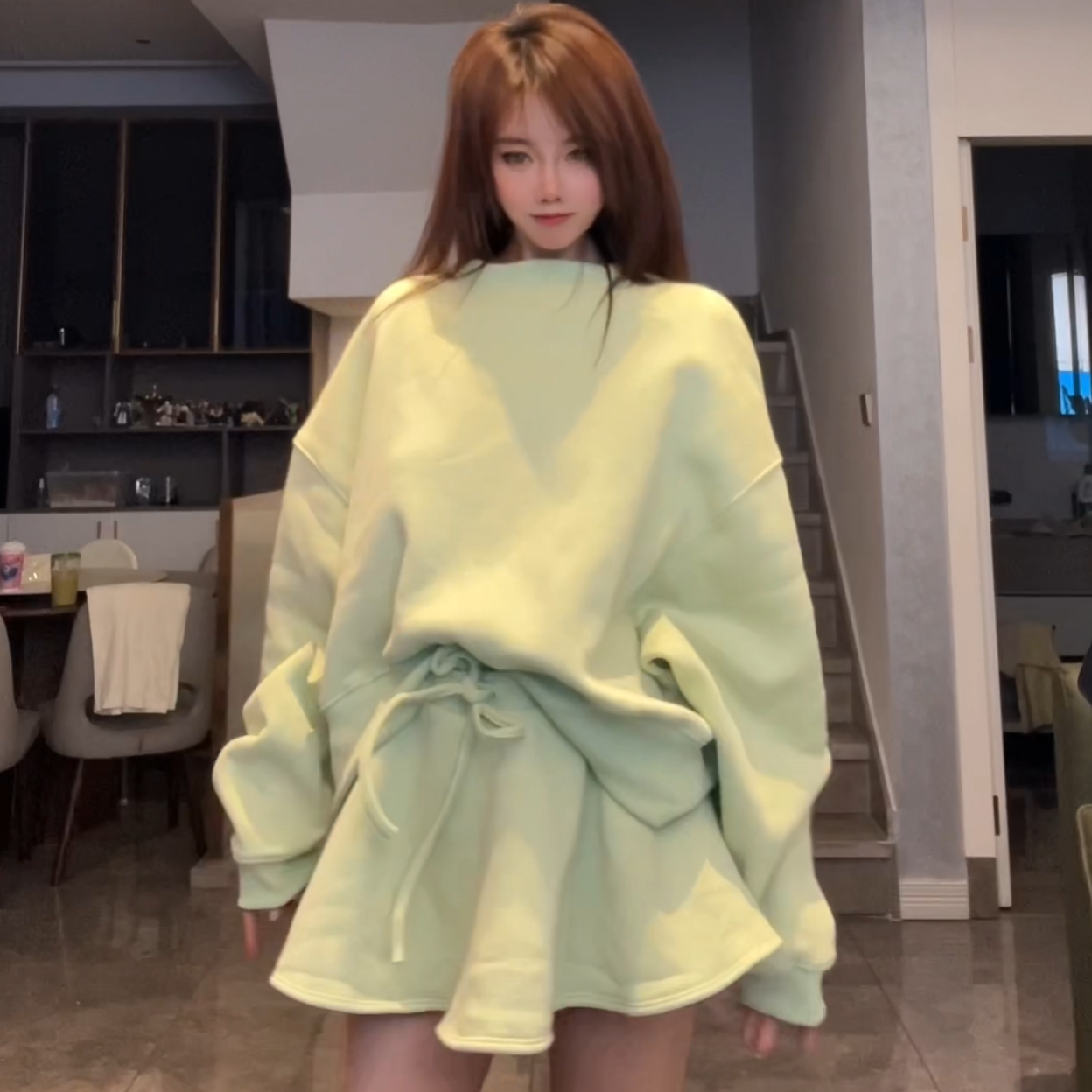 多色拉绒冬季运动套装