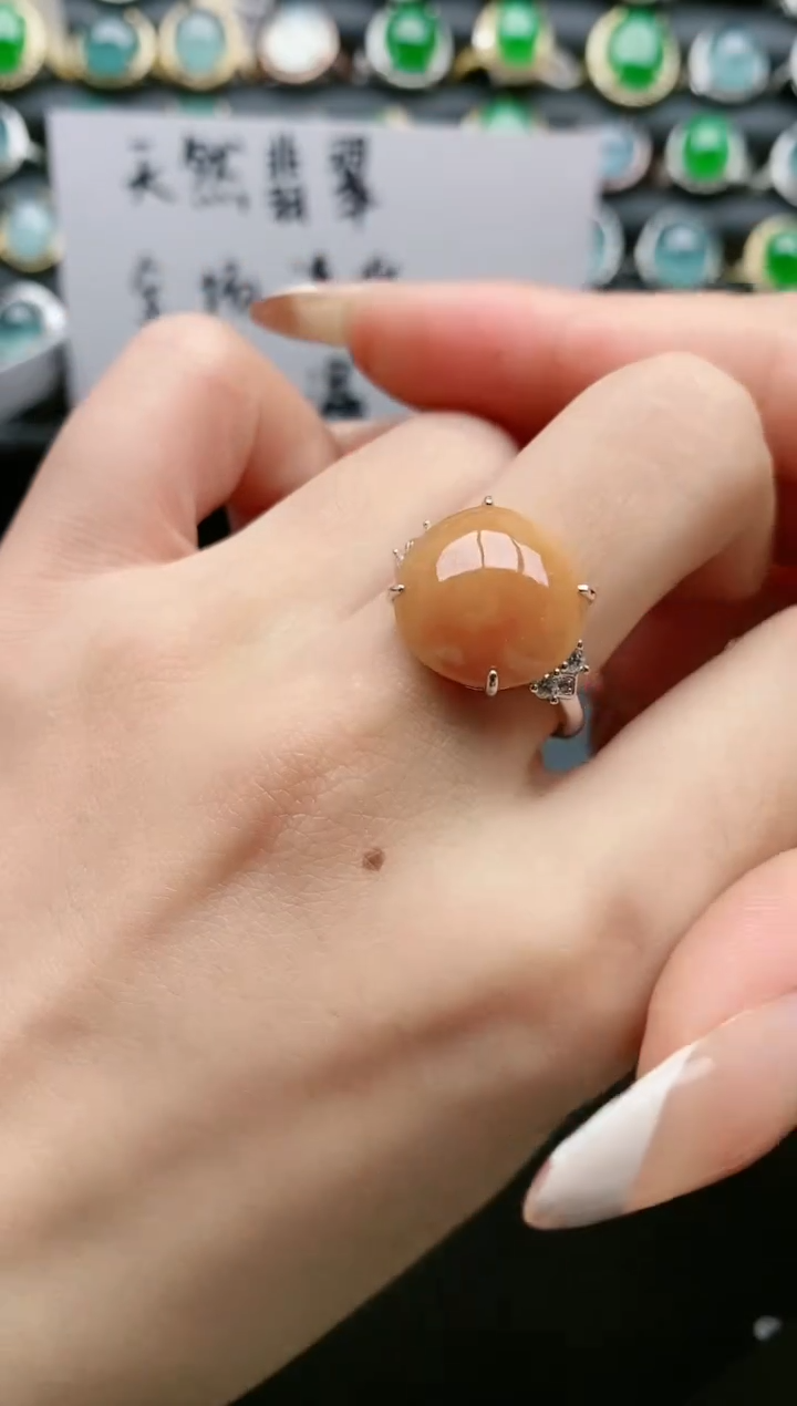 【闪购商品】翡翠戒指银S925镶嵌11111