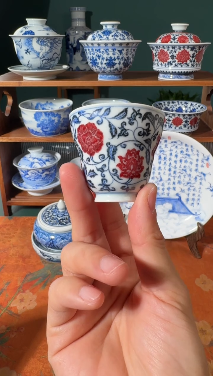 【闪购商品】杯永明尚玩花卉折腰杯