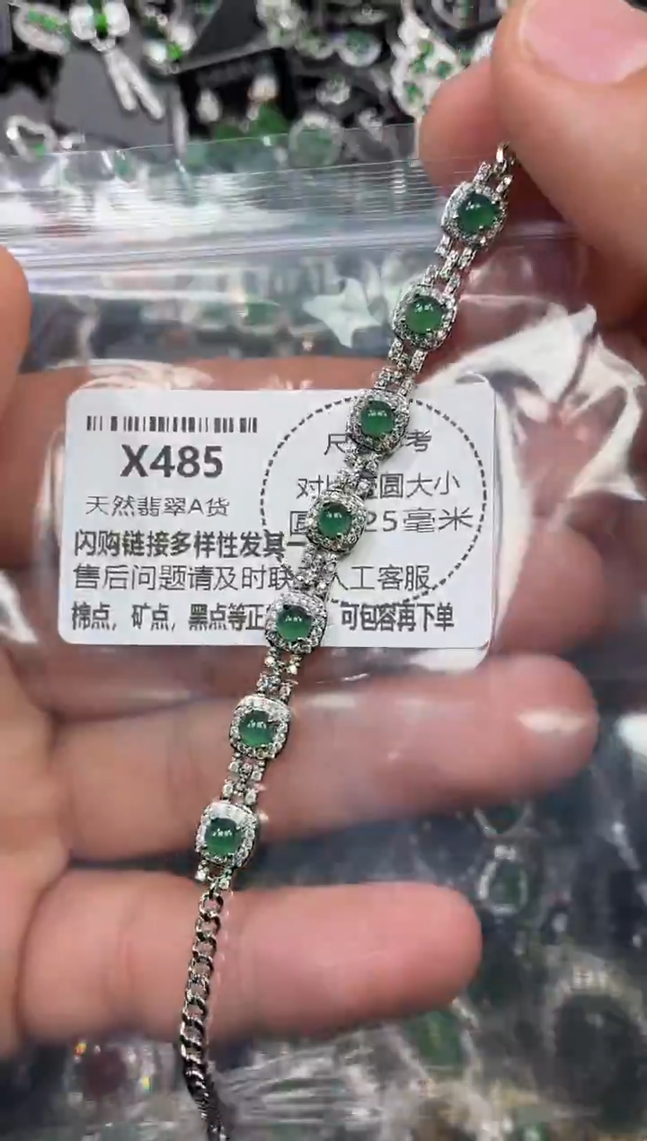 颈饰未镶嵌翡翠X485手链